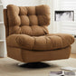 Swivel Recliner stoel vaste kleur standaard ligstoel met getufte rug