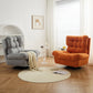 Swivel Recliner stoel vaste kleur standaard ligstoel met getufte rug