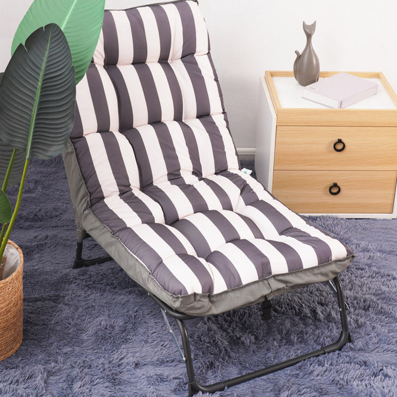Sedia reclinabile pieghevole reclinabile di cotone standard con ottomano