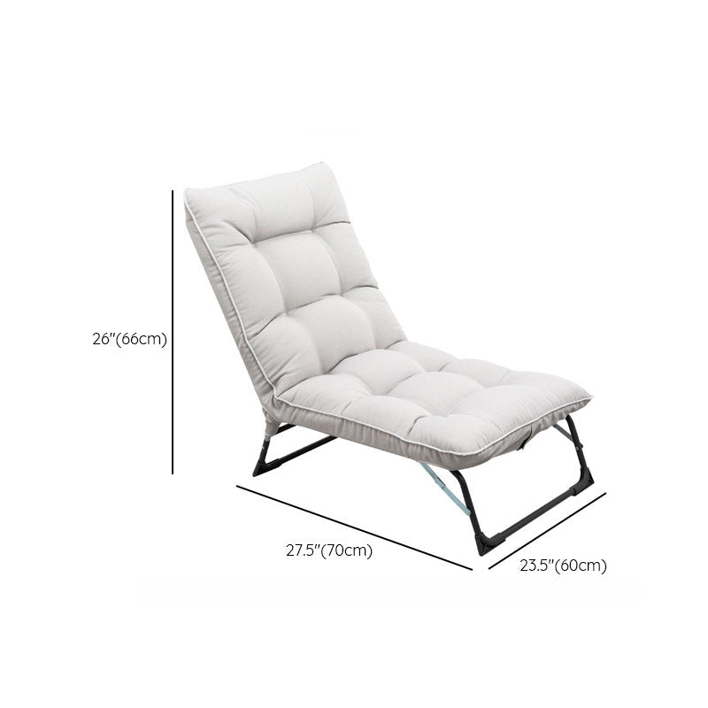 Sedia reclinabile pieghevole reclinabile di cotone standard con ottomano