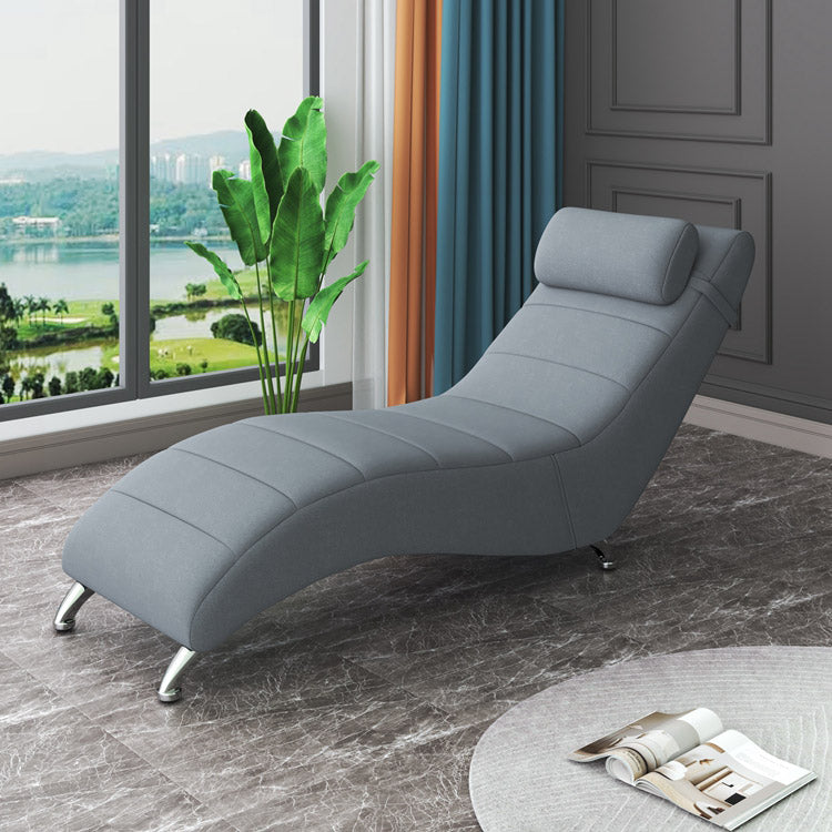 Metal Frame Standard Recliner Scandinavian Solid Color Recliner Chair Light Blue Clearhalo 'Chairs & Seating' 'furn' 'furn_recliners' 'Furniture' 'Living Room Furniture' 'Recliners' 7179761
