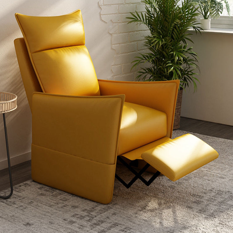 Manual-Push Standard Recliner with Storage Solid Color Recliner Chair with Footrest Clearhalo 'Chairs & Seating' 'furn' 'furn_recliners' 'Furniture' 'Living Room Furniture' 'Recliners' 7179787