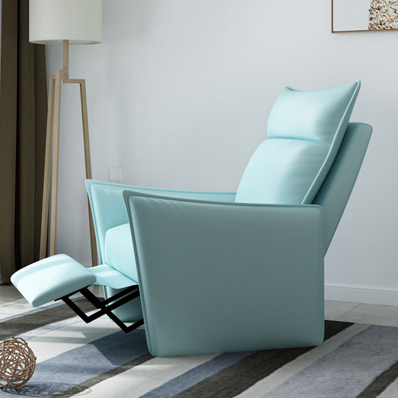 Manual-Push Standard Recliner with Storage Solid Color Recliner Chair with Footrest Clearhalo 'Chairs & Seating' 'furn' 'furn_recliners' 'Furniture' 'Living Room Furniture' 'Recliners' 7179794