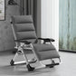 Contemporary Cotton Blend Standard Recliner Foldable Recliner Chair Silver Gray Clearhalo 'Chairs & Seating' 'furn' 'furn_recliners' 'Furniture' 'Living Room Furniture' 'Recliners' 7179804
