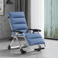 Contemporary Cotton Blend Standard Recliner Foldable Recliner Chair Blue-Silver Clearhalo 'Chairs & Seating' 'furn' 'furn_recliners' 'Furniture' 'Living Room Furniture' 'Recliners' 7179806