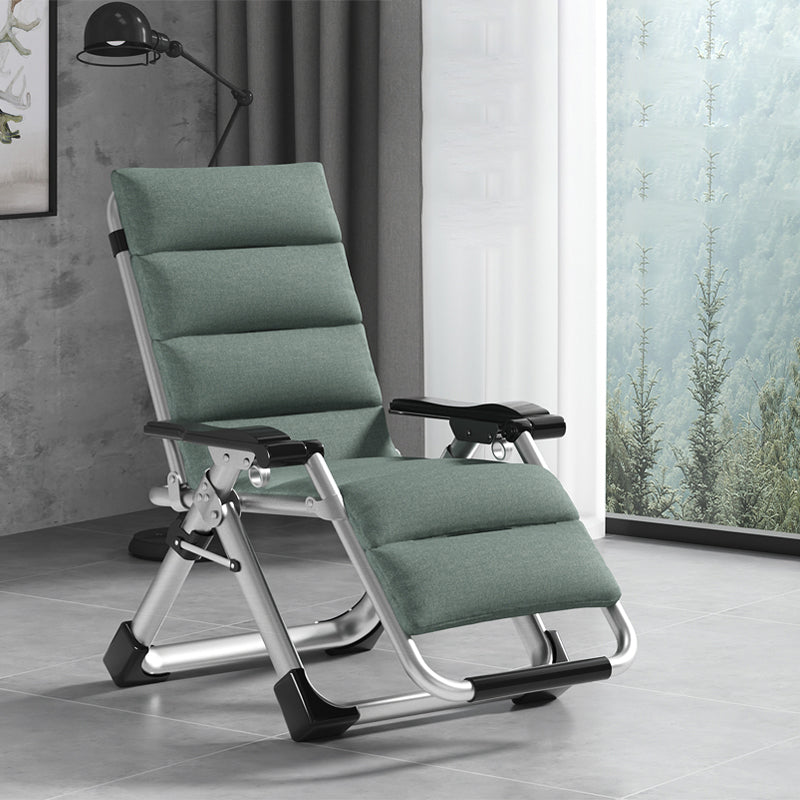 Contemporary Cotton Blend Standard Recliner Foldable Recliner Chair Green Silver Clearhalo 'Chairs & Seating' 'furn' 'furn_recliners' 'Furniture' 'Living Room Furniture' 'Recliners' 7179817