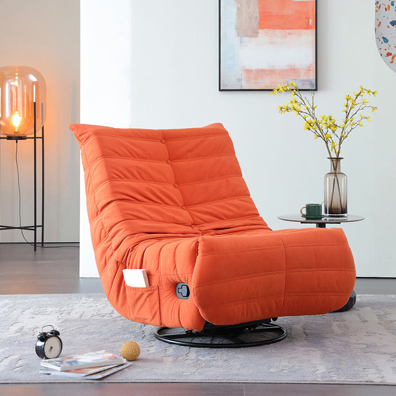 Metal Frame Standard Recliner Solid Color Growivel Rocker Recliner Chair