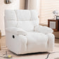 Swivel Rocker Standard Recliner Solid Color Metal Frame Recliner stoel