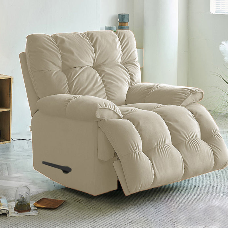 ソリッドカラーマイクロスエード標準リクライニングメタルフレームリクライナーチェア付きフットレスト