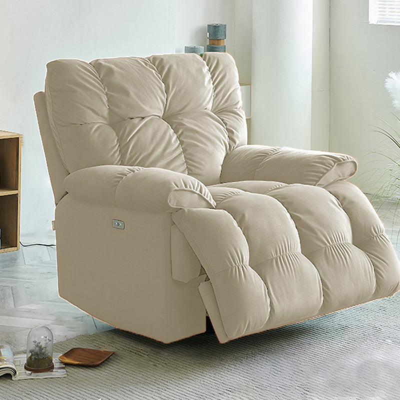 ソリッドカラーマイクロスエード標準リクライニングメタルフレームリクライナーチェア付きフットレスト