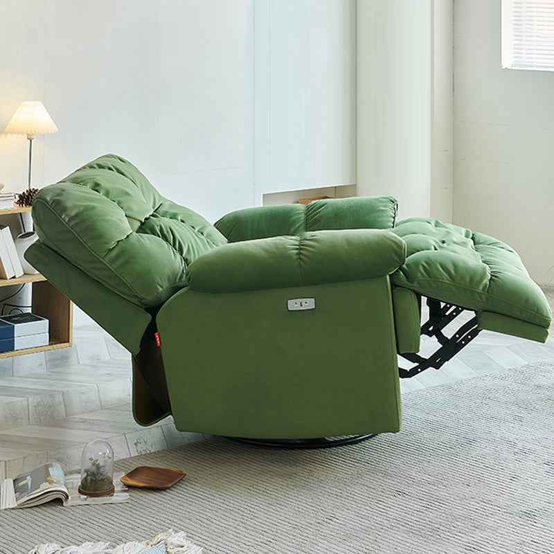 ソリッドカラーマイクロスエード標準リクライニングメタルフレームリクライナーチェア付きフットレスト