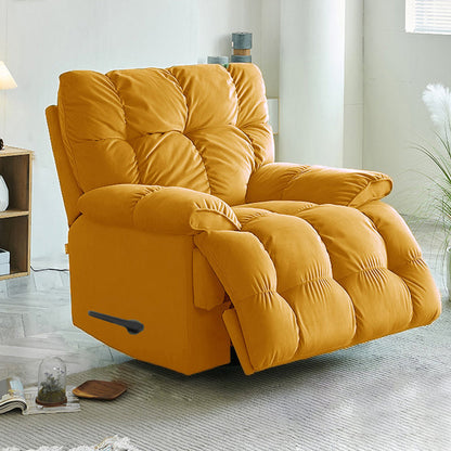 ソリッドカラーマイクロスエード標準リクライニングメタルフレームリクライナーチェア付きフットレスト