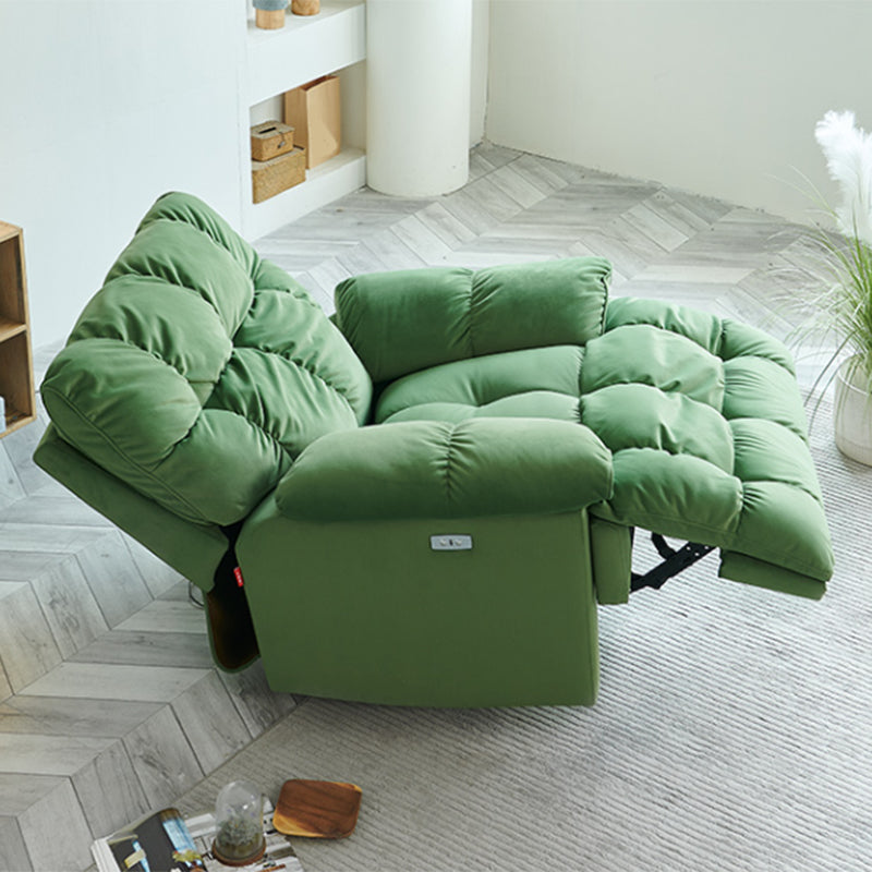 ソリッドカラーマイクロスエード標準リクライニングメタルフレームリクライナーチェア付きフットレスト