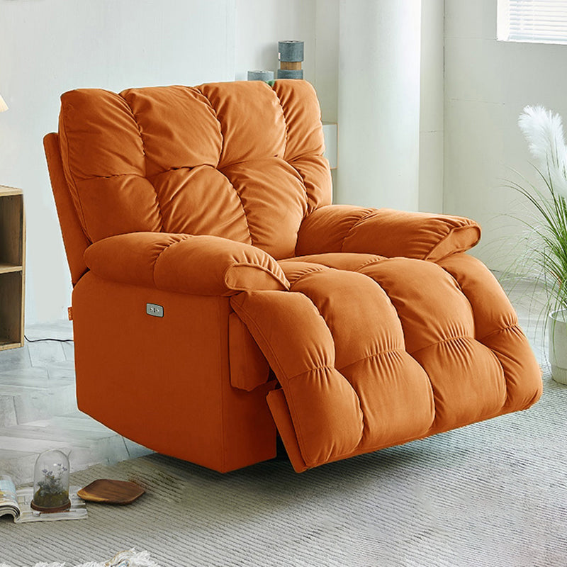 ソリッドカラーマイクロスエード標準リクライニングメタルフレームリクライナーチェア付きフットレスト