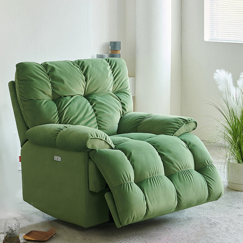 ソリッドカラーマイクロスエード標準リクライニングメタルフレームリクライナーチェア付きフットレスト