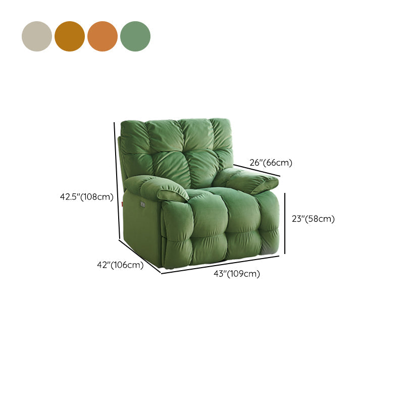 ソリッドカラーマイクロスエード標準リクライニングメタルフレームリクライナーチェア付きフットレスト