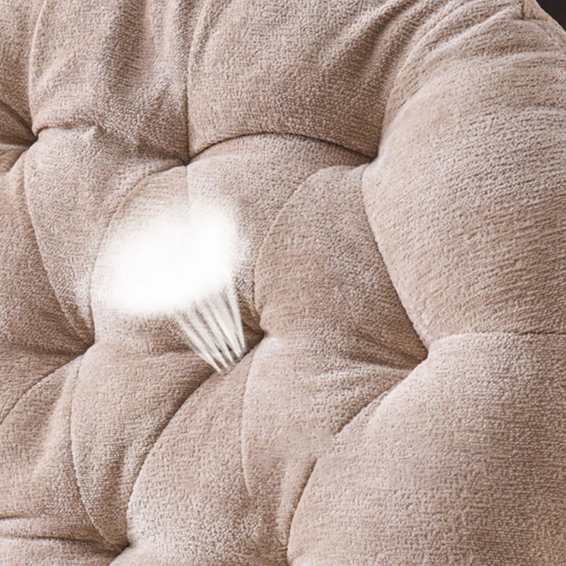 Metalen frame zwenkrocker Standaard Recliner vaste kleurrecliner stoel met getufte rug