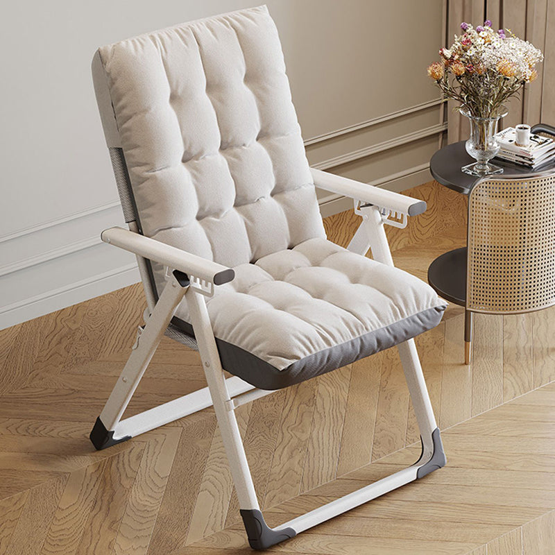 Sedia reclinabile pieghevole con cornice metallica contemporanea con blocco di posizione