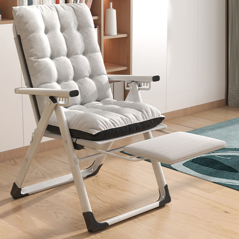 Sedia reclinabile pieghevole con cornice metallica contemporanea con blocco di posizione