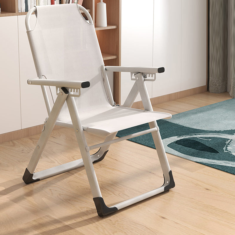 Sedia reclinabile pieghevole con cornice metallica contemporanea con blocco di posizione