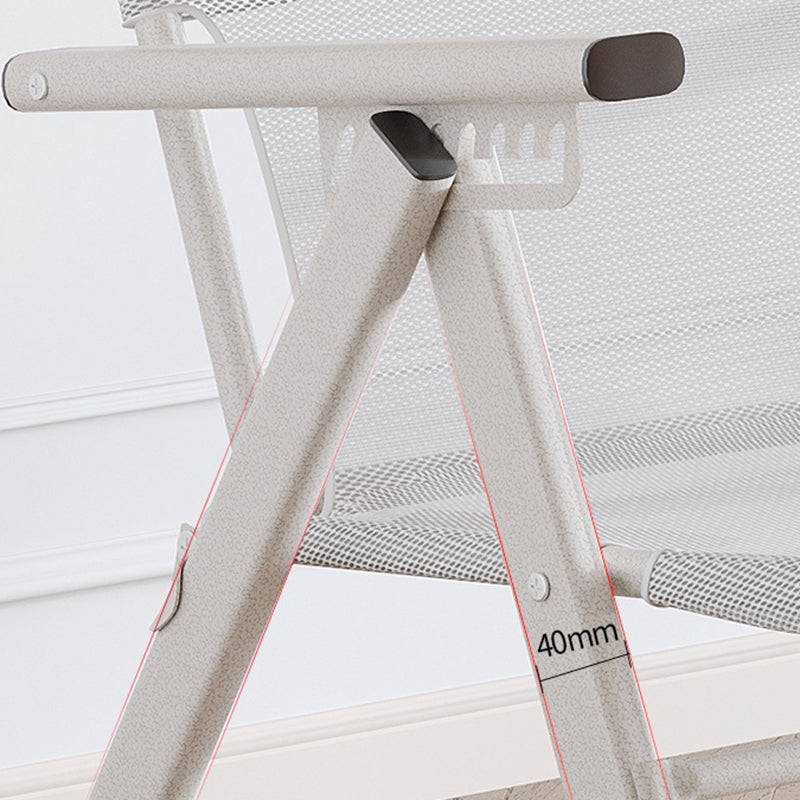 Sedia reclinabile pieghevole con cornice metallica contemporanea con blocco di posizione