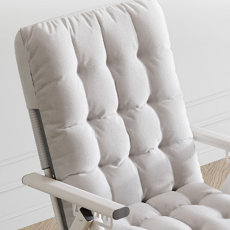 Sedia reclinabile pieghevole con cornice metallica contemporanea con blocco di posizione