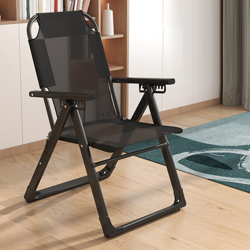 Sedia reclinabile pieghevole con cornice metallica contemporanea con blocco di posizione