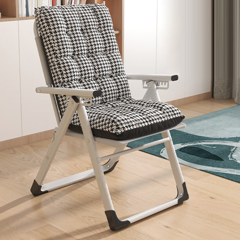 Sedia reclinabile pieghevole con cornice metallica contemporanea con blocco di posizione