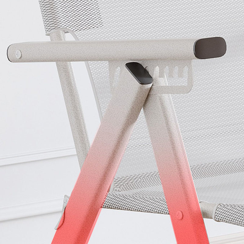 Sedia reclinabile pieghevole con cornice metallica contemporanea con blocco di posizione