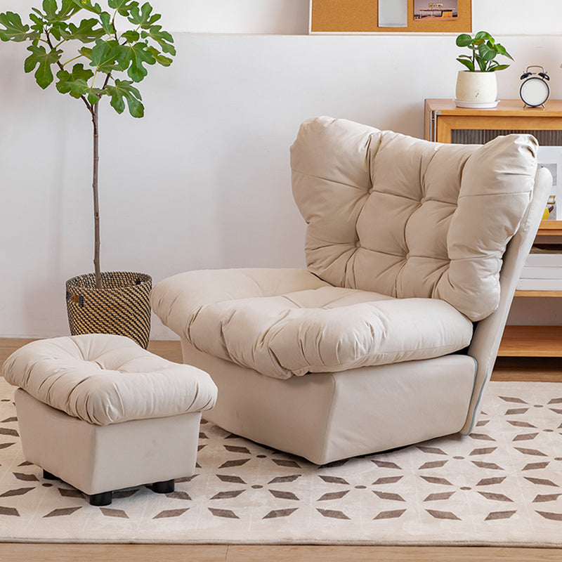 Sedia a reclinabile standard di colore solido contemporaneo con backup trapuntato