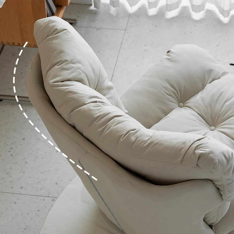 Sedia a reclinabile standard di colore solido contemporaneo con backup trapuntato