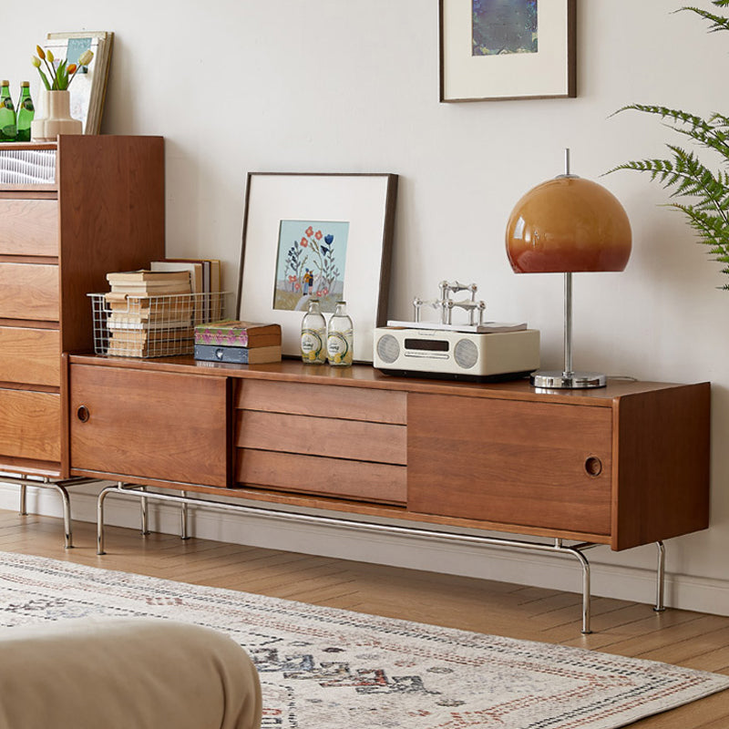 Scandinavian Media Console Solid Wood TV Console for Living Room Clearhalo 'furn' 'furn_tv_stands_entertainment_centers' 'Furniture' 'Living Room Furniture' 'TV Stands & Entertainment Centers' 'TV Stands & Media Storage Furniture' 'tv_stands_entertainment_centers' 7181567