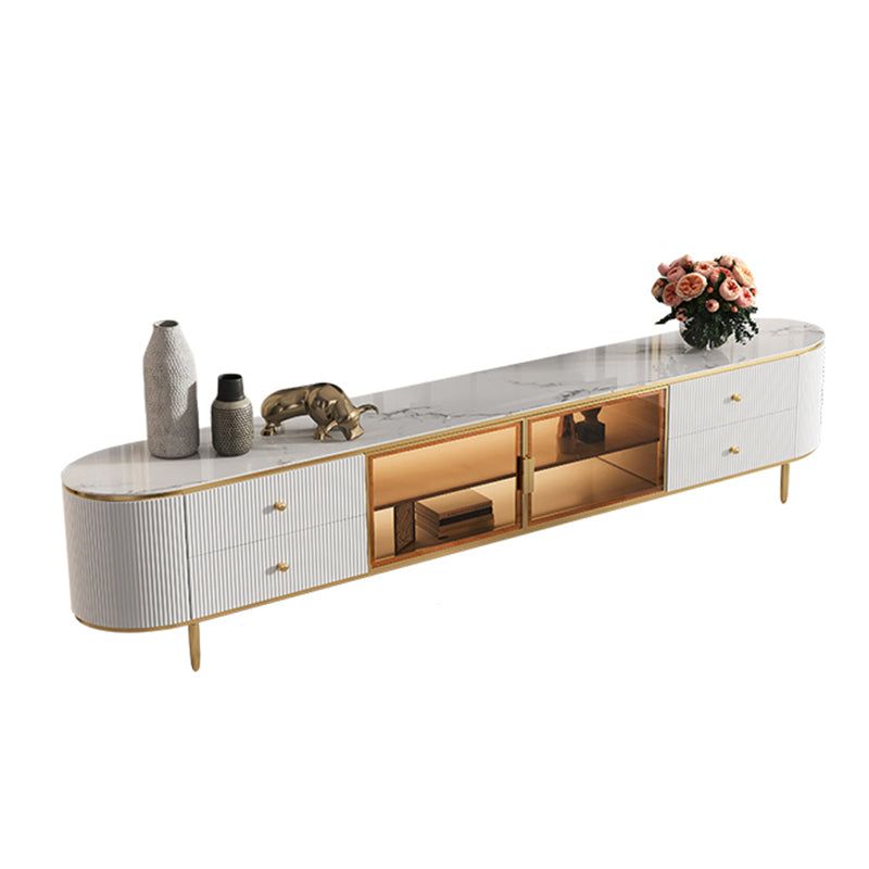 4 Drawers Glam TV Console Stone White Media Console with Doors Clearhalo 'furn' 'furn_tv_stands_entertainment_centers' 'Furniture' 'Living Room Furniture' 'TV Stands & Entertainment Centers' 'TV Stands & Media Storage Furniture' 'tv_stands_entertainment_centers' 7181594