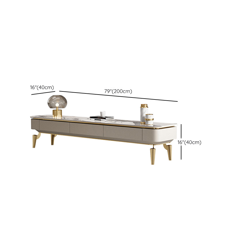 Stone Media Console Glam Cable Management TV Console with Drawers Clearhalo 'furn' 'furn_tv_stands_entertainment_centers' 'Furniture' 'Living Room Furniture' 'TV Stands & Entertainment Centers' 'TV Stands & Media Storage Furniture' 'tv_stands_entertainment_centers' 7181612