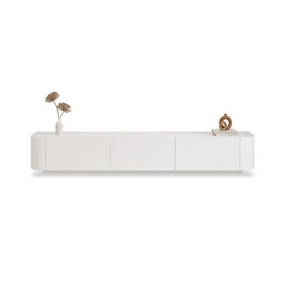 White Faux Wood Media Console Contemporary TV Stand Console with Drawers 71"L x 16"W x 16.5"H Clearhalo 'furn' 'furn_tv_stands_entertainment_centers' 'Furniture' 'Living Room Furniture' 'TV Stands & Entertainment Centers' 'TV Stands & Media Storage Furniture' 'tv_stands_entertainment_centers' 7181616