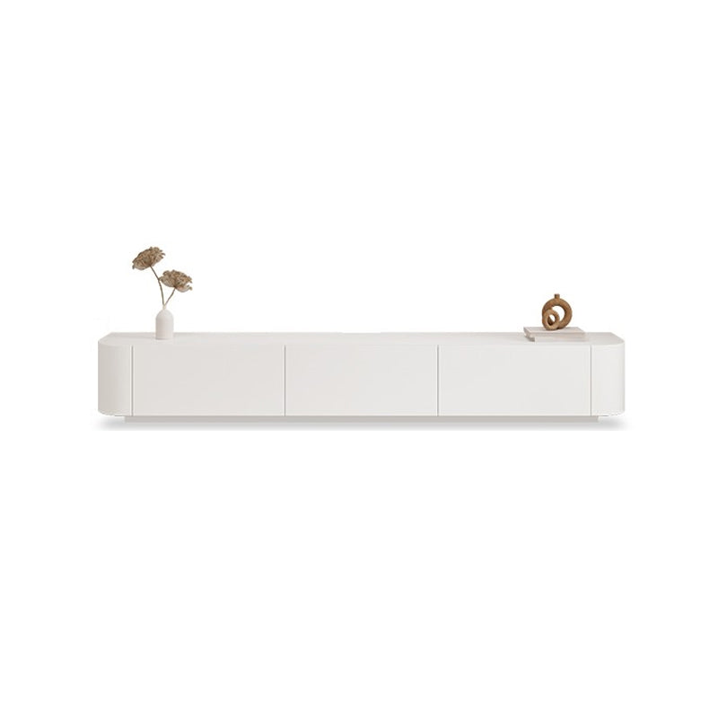 White Faux Wood Media Console Contemporary TV Stand Console with Drawers 79"L x 16"W x 16.5"H Clearhalo 'furn' 'furn_tv_stands_entertainment_centers' 'Furniture' 'Living Room Furniture' 'TV Stands & Entertainment Centers' 'TV Stands & Media Storage Furniture' 'tv_stands_entertainment_centers' 7181617