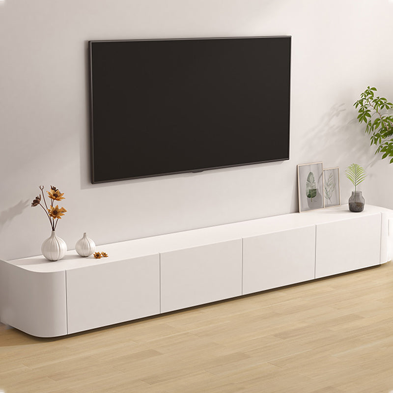White Faux Wood Media Console Contemporary TV Stand Console with Drawers Clearhalo 'furn' 'furn_tv_stands_entertainment_centers' 'Furniture' 'Living Room Furniture' 'TV Stands & Entertainment Centers' 'TV Stands & Media Storage Furniture' 'tv_stands_entertainment_centers' 7181618