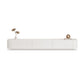 White Faux Wood Media Console Contemporary TV Stand Console with Drawers 87"L x 16"W x 16.5"H Clearhalo 'furn' 'furn_tv_stands_entertainment_centers' 'Furniture' 'Living Room Furniture' 'TV Stands & Entertainment Centers' 'TV Stands & Media Storage Furniture' 'tv_stands_entertainment_centers' 7181619