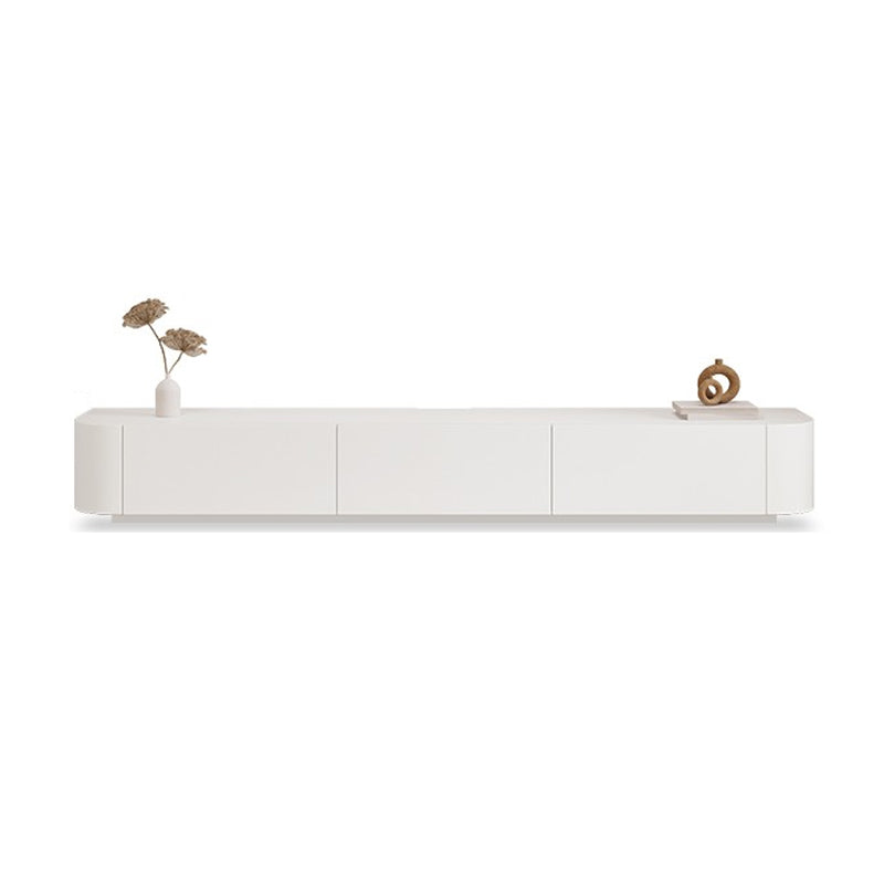 White Faux Wood Media Console Contemporary TV Stand Console with Drawers 87"L x 16"W x 16.5"H Clearhalo 'furn' 'furn_tv_stands_entertainment_centers' 'Furniture' 'Living Room Furniture' 'TV Stands & Entertainment Centers' 'TV Stands & Media Storage Furniture' 'tv_stands_entertainment_centers' 7181619