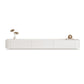 White Faux Wood Media Console Contemporary TV Stand Console with Drawers 94.5"L x 16"W x 16.5"H Clearhalo 'furn' 'furn_tv_stands_entertainment_centers' 'Furniture' 'Living Room Furniture' 'TV Stands & Entertainment Centers' 'TV Stands & Media Storage Furniture' 'tv_stands_entertainment_centers' 7181621