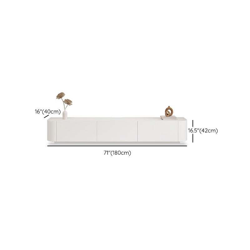 White Faux Wood Media Console Contemporary TV Stand Console with Drawers Clearhalo 'furn' 'furn_tv_stands_entertainment_centers' 'Furniture' 'Living Room Furniture' 'TV Stands & Entertainment Centers' 'TV Stands & Media Storage Furniture' 'tv_stands_entertainment_centers' 7181627