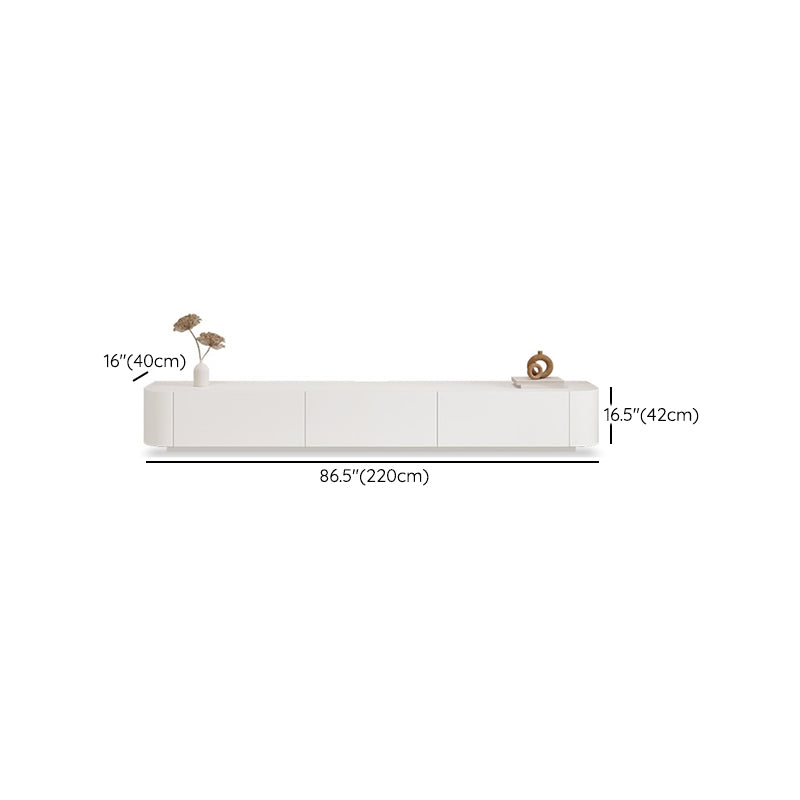 White Faux Wood Media Console Contemporary TV Stand Console with Drawers Clearhalo 'furn' 'furn_tv_stands_entertainment_centers' 'Furniture' 'Living Room Furniture' 'TV Stands & Entertainment Centers' 'TV Stands & Media Storage Furniture' 'tv_stands_entertainment_centers' 7181629