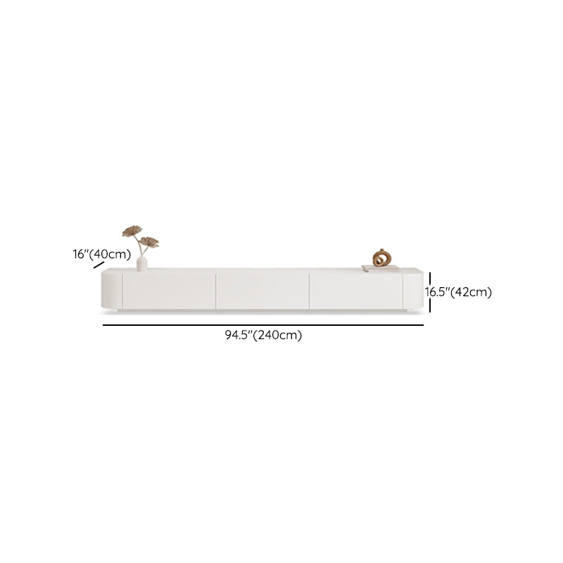 White Faux Wood Media Console Contemporary TV Stand Console with Drawers Clearhalo 'furn' 'furn_tv_stands_entertainment_centers' 'Furniture' 'Living Room Furniture' 'TV Stands & Entertainment Centers' 'TV Stands & Media Storage Furniture' 'tv_stands_entertainment_centers' 7181630