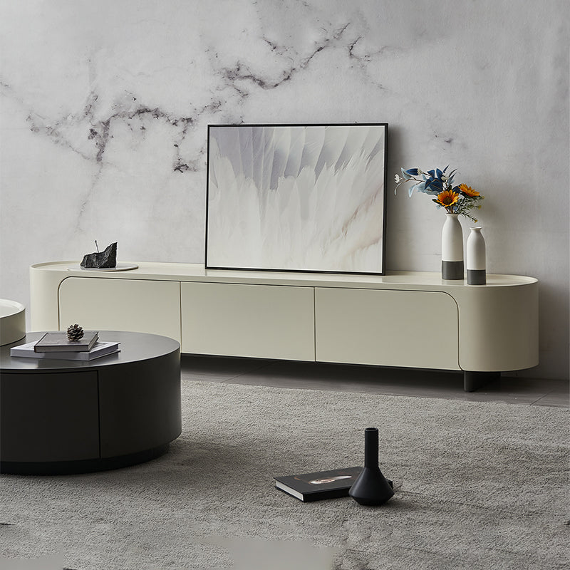 Stone TV Media Console Contemporary Media Console with 3 Drawers Clearhalo 'furn' 'furn_tv_stands_entertainment_centers' 'Furniture' 'Living Room Furniture' 'TV Stands & Entertainment Centers' 'TV Stands & Media Storage Furniture' 'tv_stands_entertainment_centers' 7181656