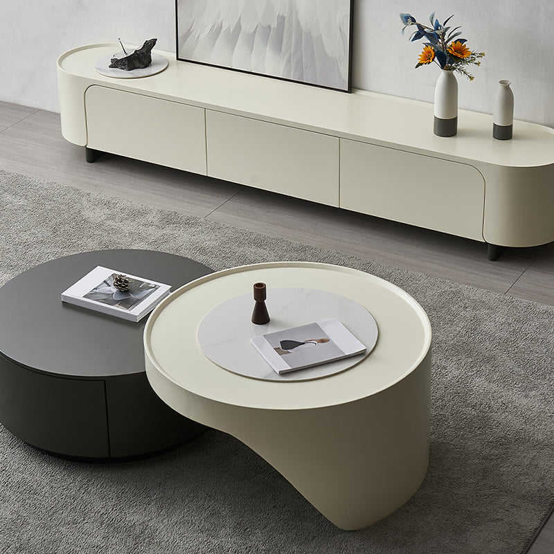 Stone TV Media Console Contemporary Media Console with 3 Drawers Clearhalo 'furn' 'furn_tv_stands_entertainment_centers' 'Furniture' 'Living Room Furniture' 'TV Stands & Entertainment Centers' 'TV Stands & Media Storage Furniture' 'tv_stands_entertainment_centers' 7181668