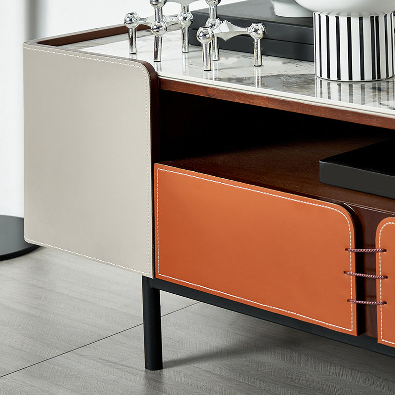 Open Storage TV Media Console Contemporary Media Console with 2/3 Drawers Clearhalo 'furn' 'furn_tv_stands_entertainment_centers' 'Furniture' 'Living Room Furniture' 'TV Stands & Entertainment Centers' 'TV Stands & Media Storage Furniture' 'tv_stands_entertainment_centers' 7181681