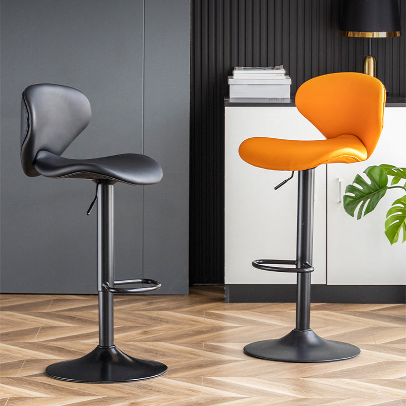 Swivel Adjustable Height Bar Stool Industrial Metal Patio Bar Stool with Cushion