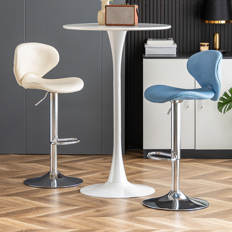 Swivel Adjustable Height Bar Stool Industrial Metal Patio Bar Stool with Cushion