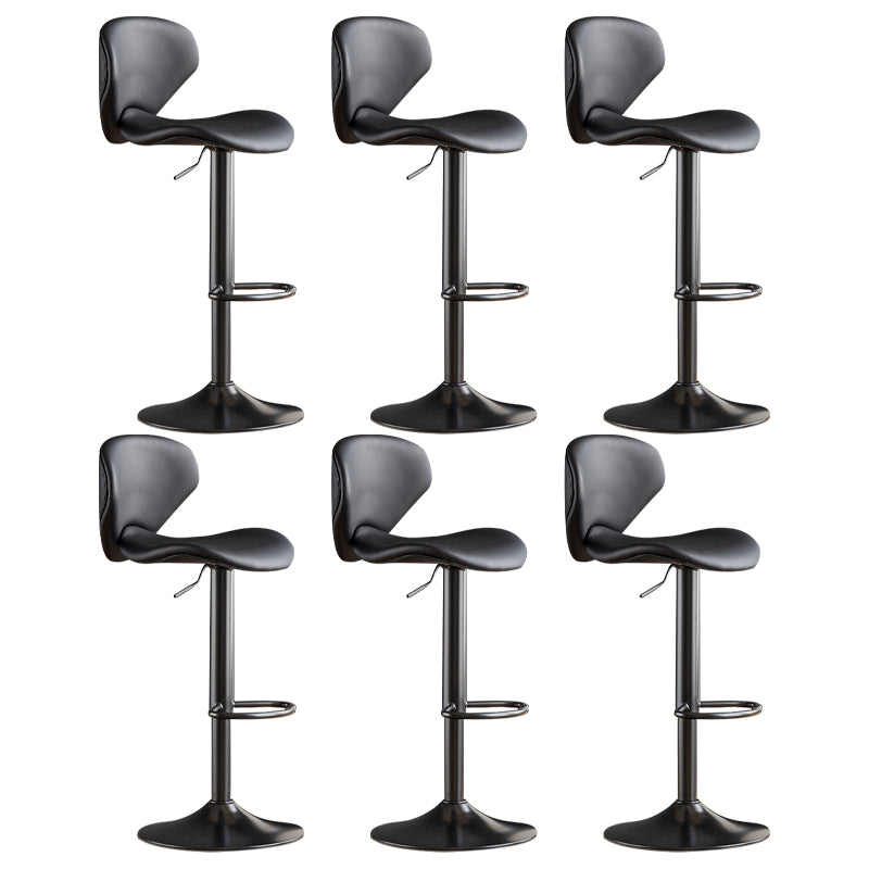 Swivel Adjustable Height Bar Stool Industrial Metal Patio Bar Stool with Cushion