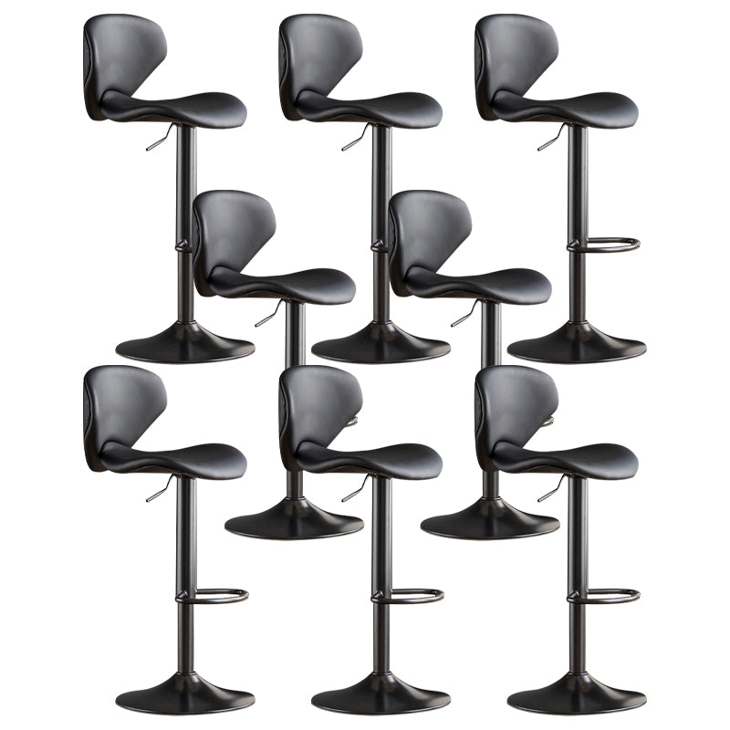 Swivel Adjustable Height Bar Stool Industrial Metal Patio Bar Stool with Cushion